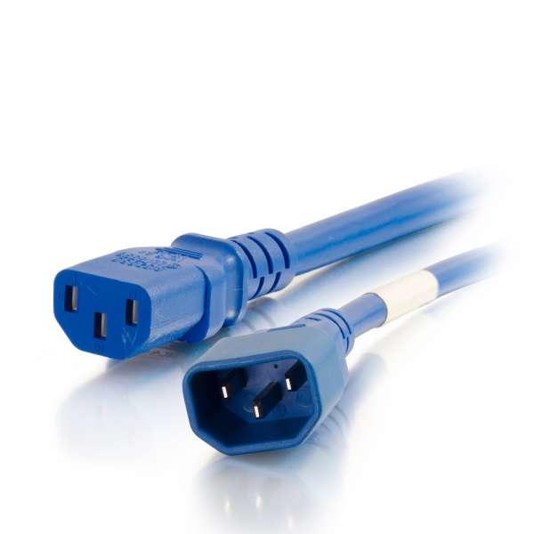 C2G C14 CEI - C13 CEI, 2,4 m, AWG 18, Bleu (17510)