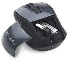 Verbatim Wireless Mini Travel Mouse, USB 2.0, Graphite (97470)