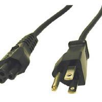 C2G 6ft 3-slot 18 AWG Laptop Power Cord (IEC320C5 -&gt; NEMA 5-15P) (27400)