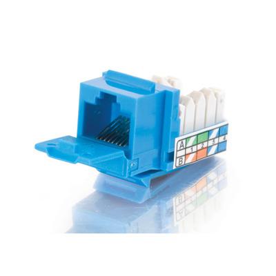 C2G 90° Cat5E RJ45 UTP Keystone Jack - Blue (35206)