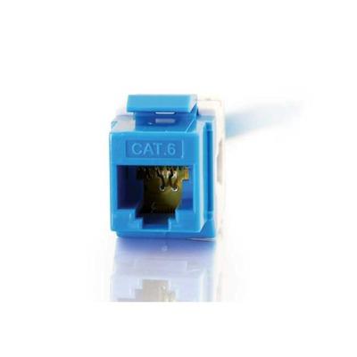 C2G Cat6 180º Keystone Jacks - Blue (35211)