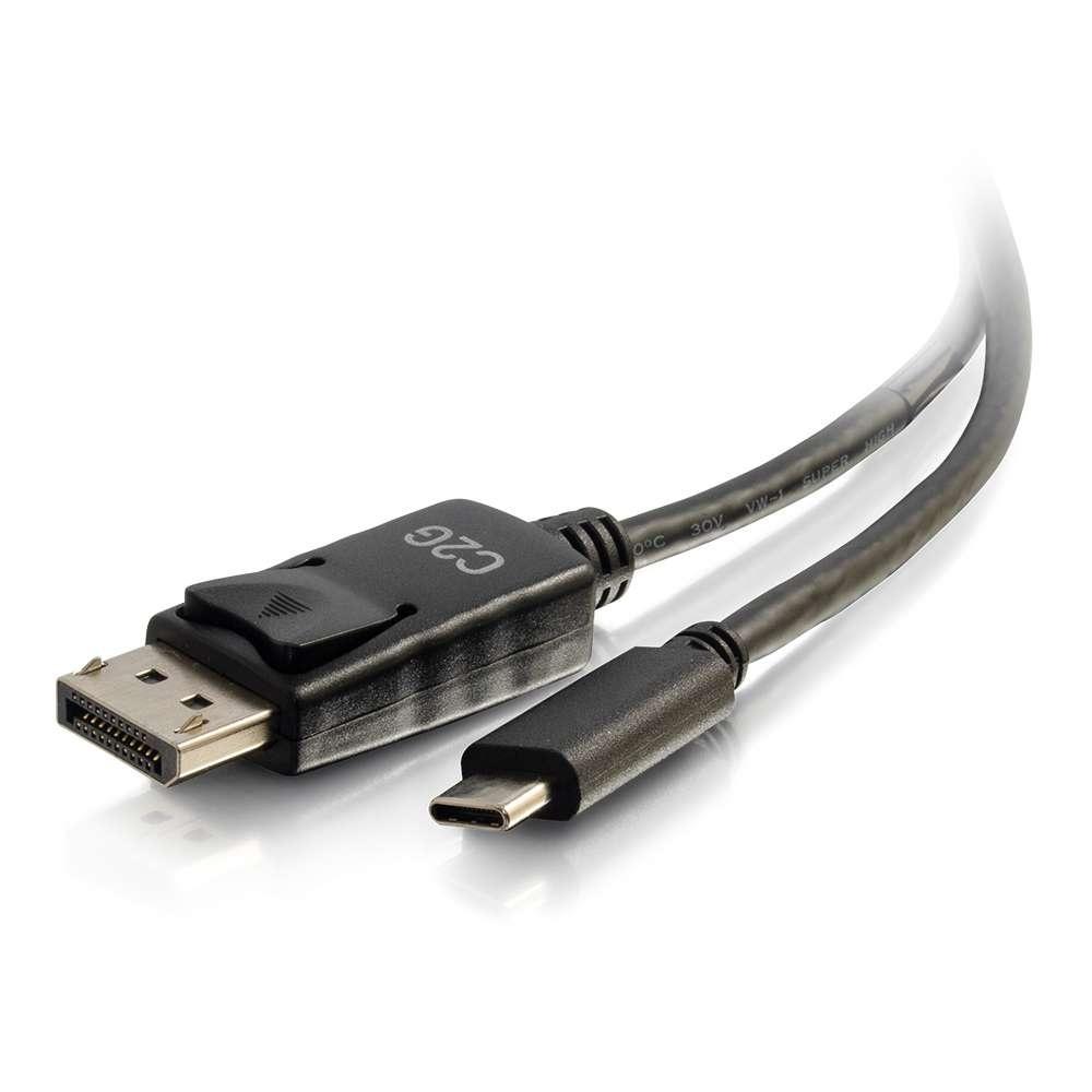 C2G Câble adaptateur USB-C vers DisplayPort™ de 0,9 m 4K 30Hz - Noir (26901)