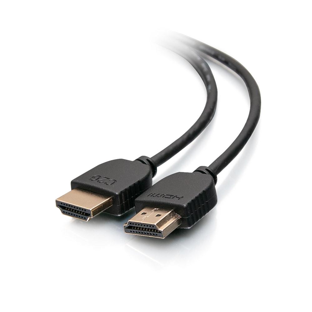 C2G Câble HDMI haut débit flexible avec connecteurs discrets, 60 cm - 4K 60 Hz