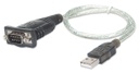 Manhattan 205146, Gris, 0,45 m, USB A, Serial/COM/RS232/DB9, Mâle, Mâle