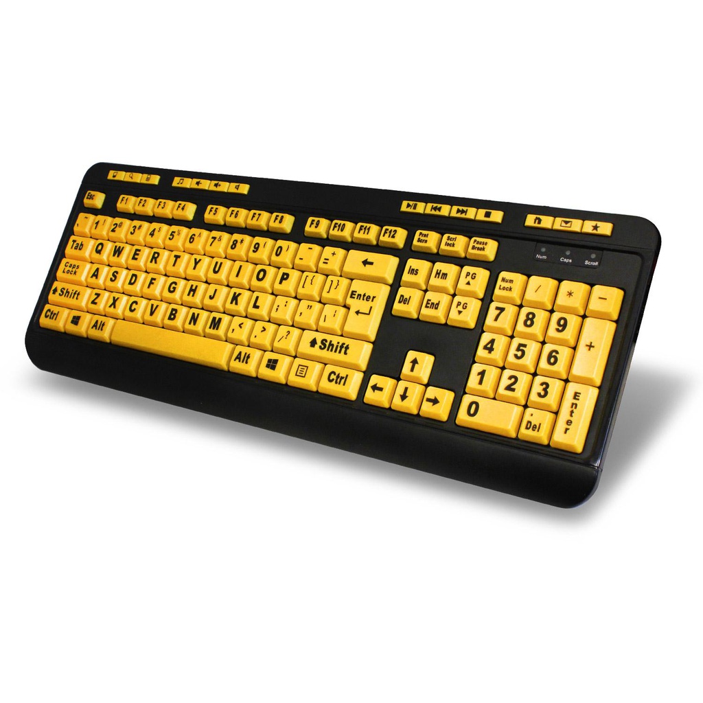 Adesso EasyTouch 132, USB, Black/Yellow (AKB-132UY)