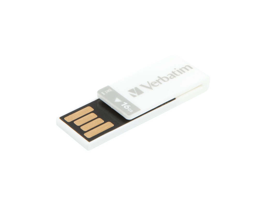 Verbatim Clip-it USB 16GB, Blanche (43952)