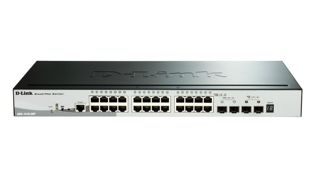 D-Link POE, 28x10/100/1G, 2 x 10G SFP+, 2 x SFP SmartPro Stackable Switch