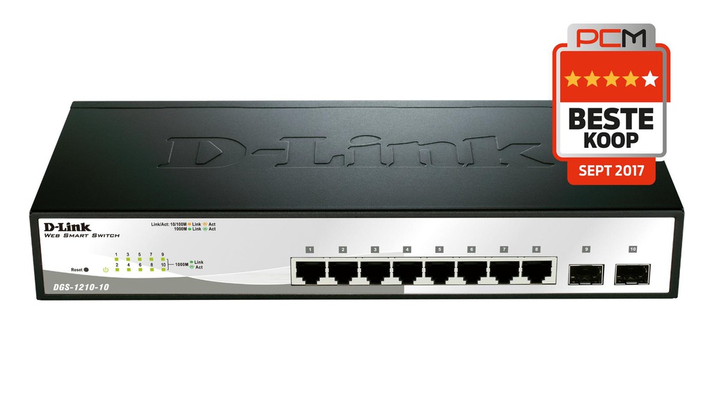 D-Link 10-port Gigabit WebSmart Switch with 2 Combo 1000 Base-T/SFP Ports