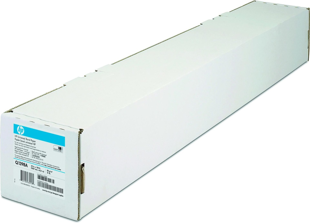 HP 1067 mm x 45.7 m, 80 g/m², Matte, Wood fiber (Q1398A)