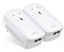 TP-Link Prise domestique AV2, 2x LAN RJ 45 Gigabit, OFMD, 300m, AES 128 bits