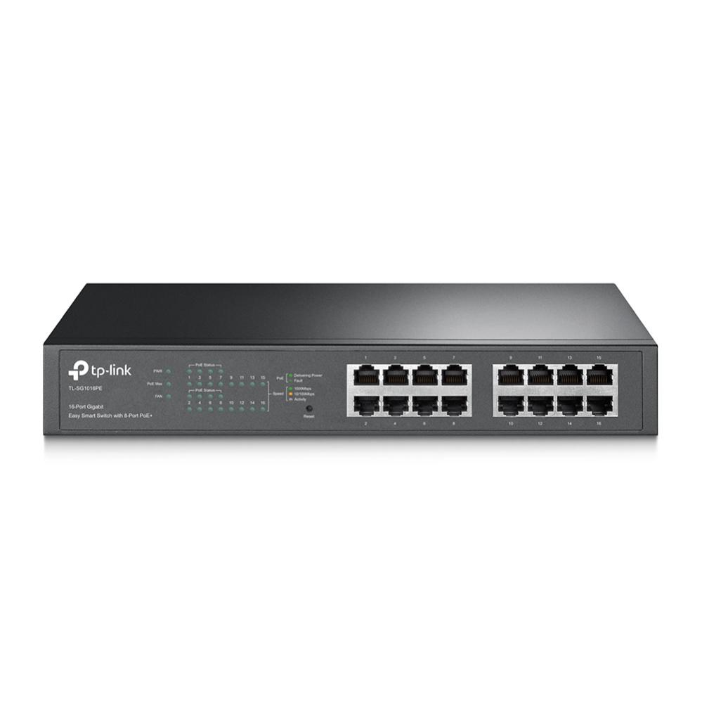 TP-Link 16-Port Gigabit Easy Smart PoE Switch, 8-Port PoE+ (TL-SG1016PE)