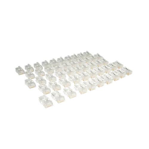 Tripp Lite N031-050, RJ45 M, Transparent, Or, 50 pièce(s), 228,6 mm, 5,1 mm