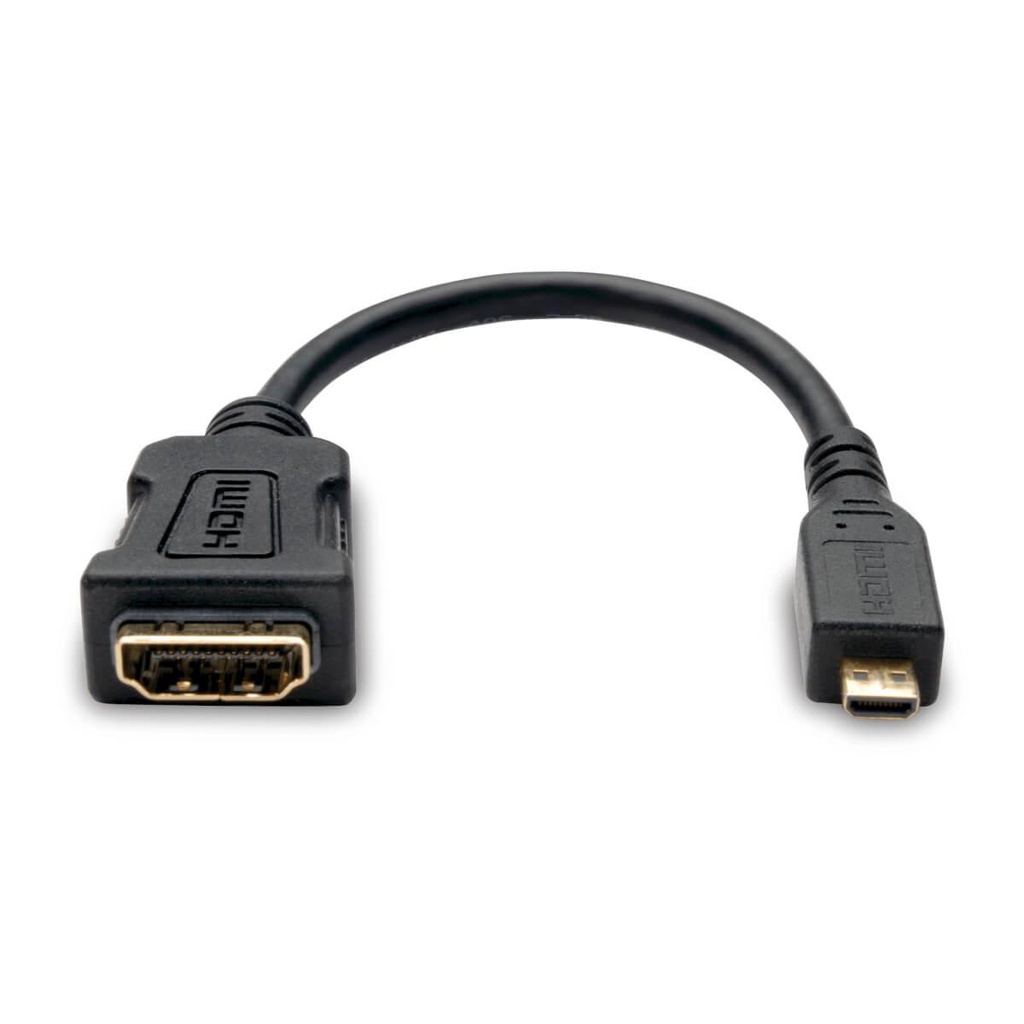 Tripp Lite P142-06N-MICRO, 0,1524 m, Micro HDMI, HDMI, Or, Noir, Chine