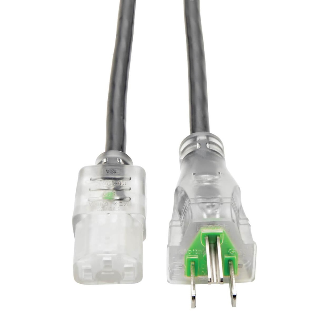 Tripp Lite NEMA 5-15P à IEC-320-C13, 13A, 16 AWG, 3 pieds (P006-003-HG13CL)