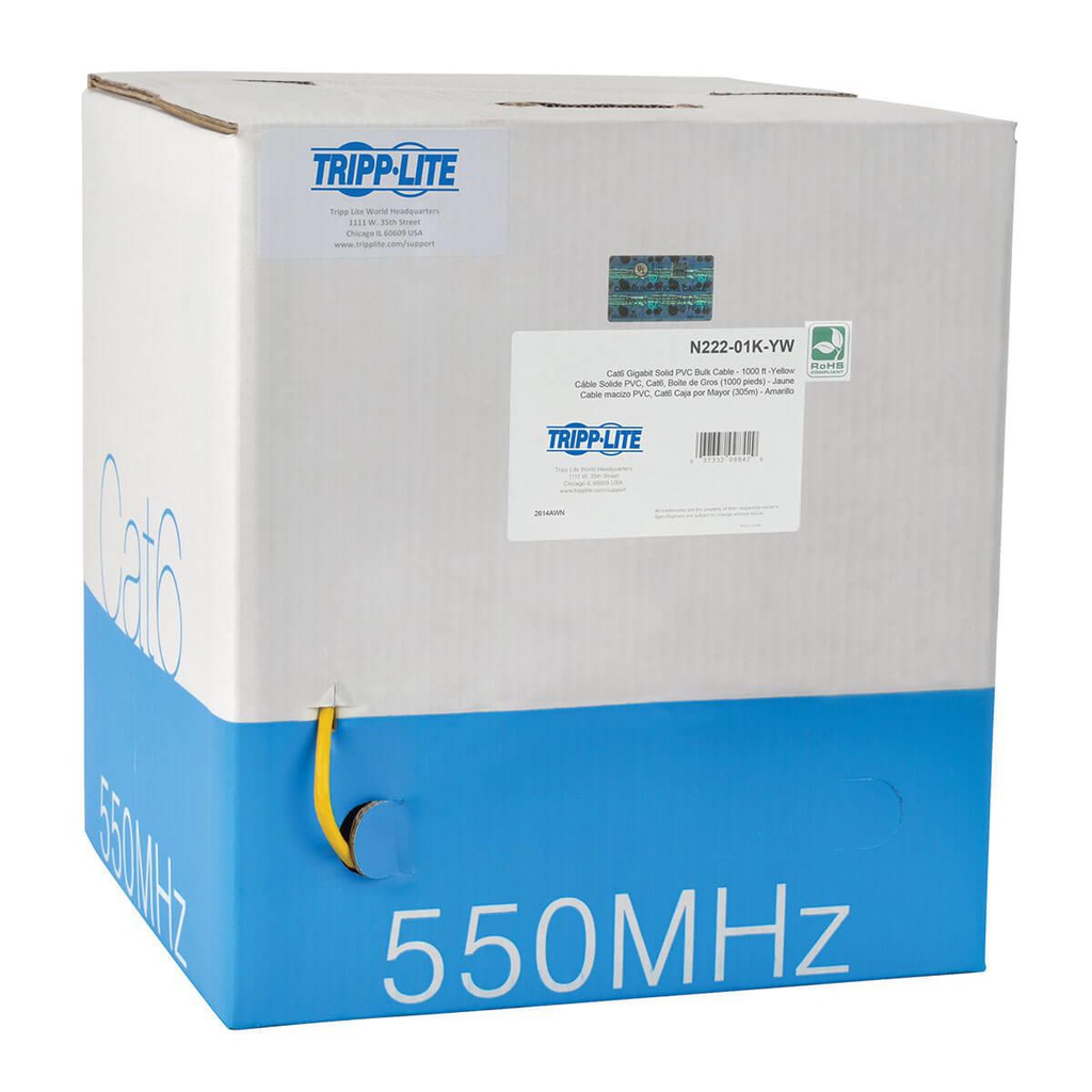 Tripp Lite N222-01K-YW, 304,8 m, Cat6, U/UTP (UTP)