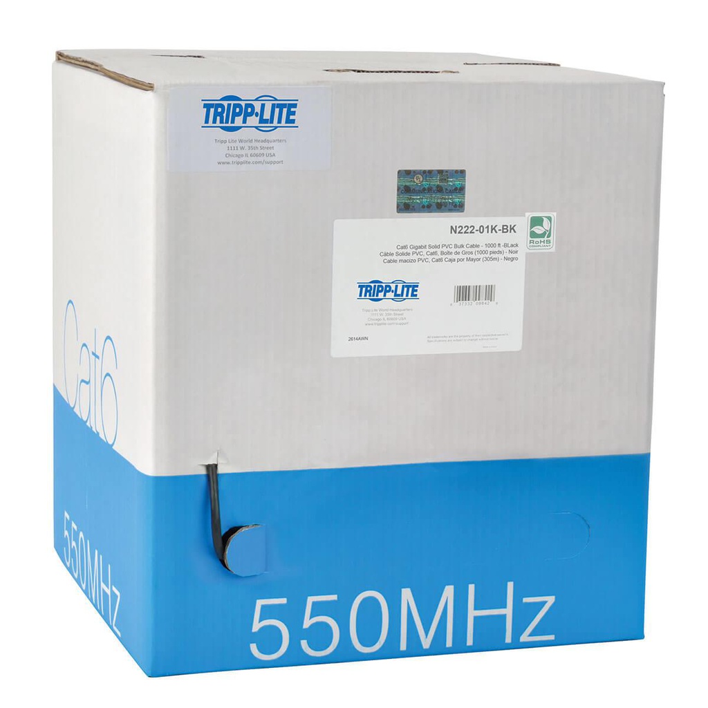 Tripp Lite N222-01K-BK, 304,8 m, Cat6, U/UTP (UTP)