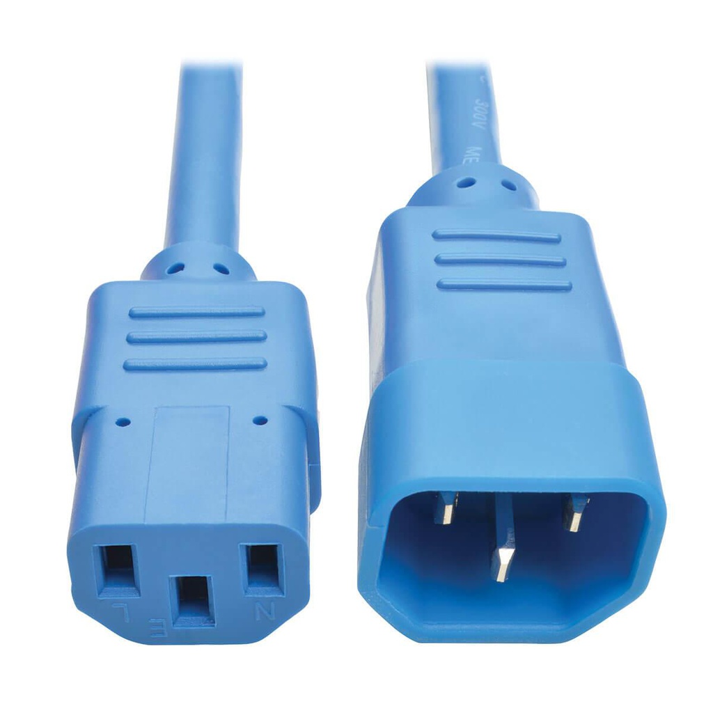 Tripp Lite PDU Power Cord, C13 to C14 - 10A, 250V, 18 AWG, 6 ft. (1.83 m), Blue