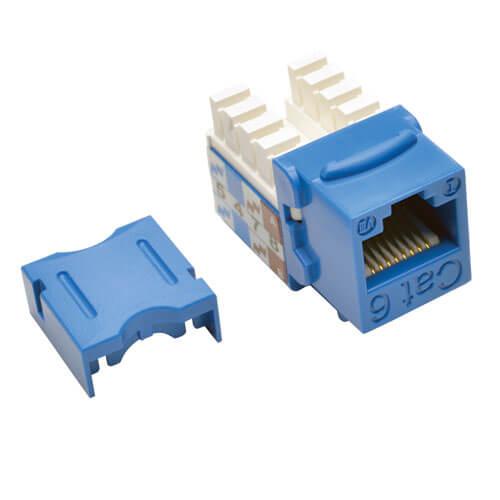 Tripp Lite Cat6/Cat5e 110 Style Punch Down Keystone Jack - Blue, 25-Pack, TAA