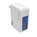 Tripp Lite Chargeur mural/de voyage USB à 2 ports, 5 V 3,4 A / 17 W