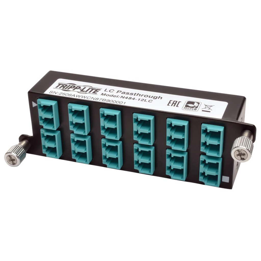 Tripp Lite 10GbE Pass-Through Cassette - (x12) LC Duplex (N484-12LC)