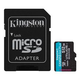 Kingston Technology 512GB, Class 10, UHS-I, U3, V30, A2, exFAT (SDCG3/512GB)