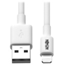 Tripp Lite M100-010-WH, 0,24 m, Lightning, USB A, Mâle, Mâle, Blanc