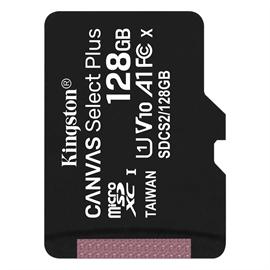 Kingston Technology 128 GB, microSDXC, Class 10, UHS-I, 3.3 V (SDCS2/128GBSP)