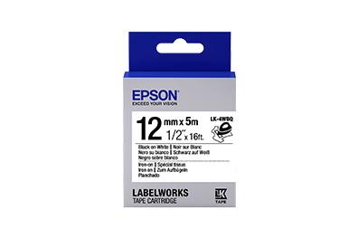 Epson 1/2&quot;, noir sur blanc (LK-4WBQ)