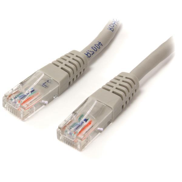 StarTech.com Cat5e patch cable with snagless RJ45 connectors – 15 ft, gray