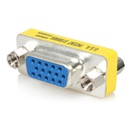 StarTech.com Slimline VGA HD15 Gender Changer - F/F, VGA, VGA, Silver (GC15HSF)