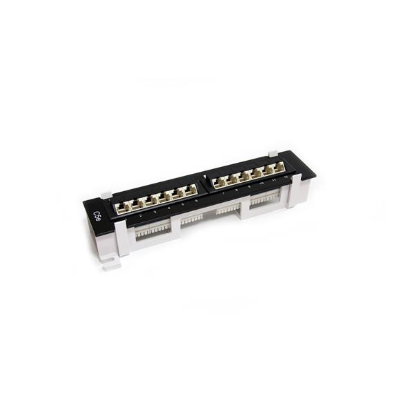 StarTech.com 1U 12 Port Wall Mount Cat5e 110 Patch Panel - 45 Degree