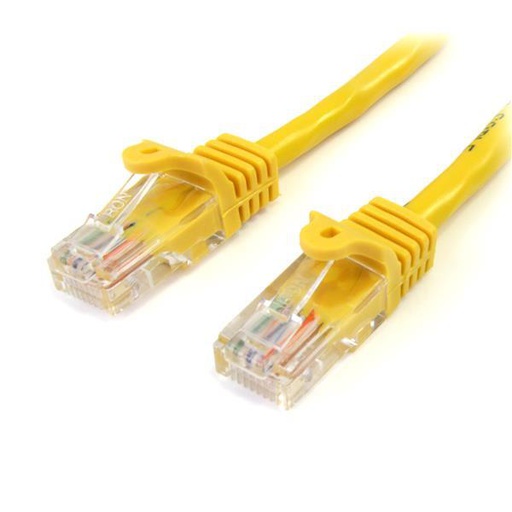 StarTech.com Câble de raccordement réseau UTP de catégorie 5e (350 MHz) jaune sans accroc de 15 pieds