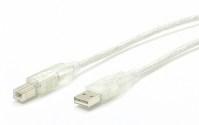 StarTech.com 3 ft Clear A to B USB 2.0 Cable - M/M, 0.91 m, Transparent