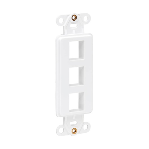 Tripp Lite Center Plate Insert, Decora Style - Vertical, 3 Ports (N042D-003V-WH)