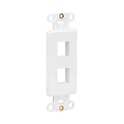 Tripp Lite Insert de plaque centrale, style Decora - vertical, 2 ports