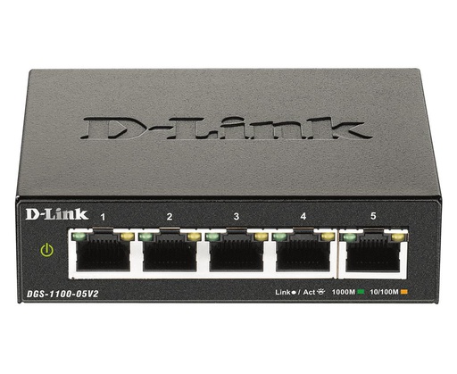 D-Link 5-Port Gigabit Smart Managed Switch, 10 Gbps, Auto MDI/MDIX