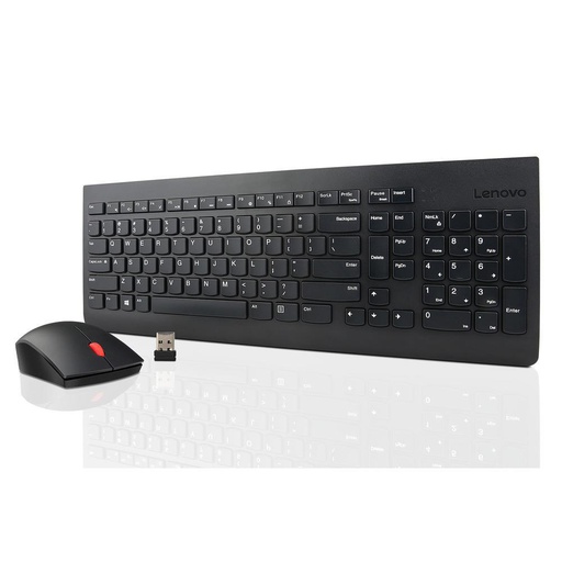 Lenovo Essential wireless combo keyboard & mouse, French-Canadian, Black