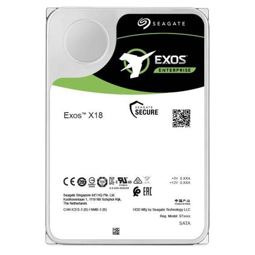 Seagate Exos X18, 3.5", 18000 Go, 7200 tr/min (ST18000NM005J)