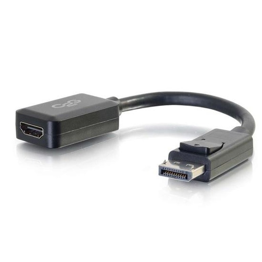 C2G 20 cm Convertisseur adaptateur DisplayPortTM mâle vers HDMI femelle – Noir