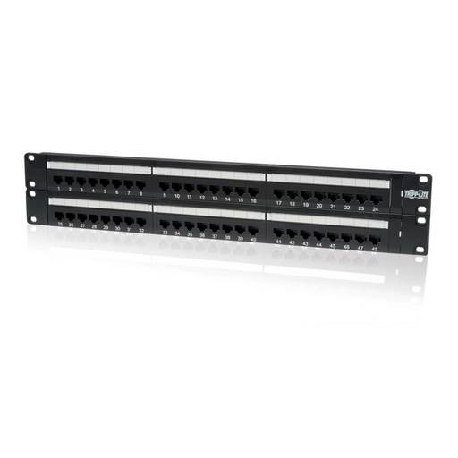 Tripp Lite 48-Port 2U Rack-Mount Cat5e 110 Patch Panel, 568B, RJ45 Ethernet, TAA