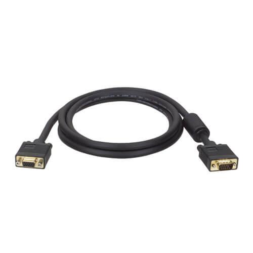 Tripp Lite VGA High-Resolution RGB Coaxial Cable (HD15 M/F)), 10 ft. (3.05 m)